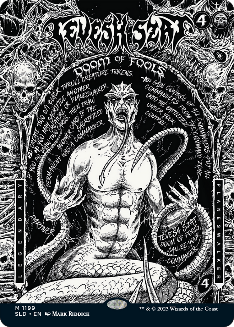 Tevesh Szat, Doom of Fools (SLD-1199) - Secret Lair Drop: (Full Art) (Borderless)