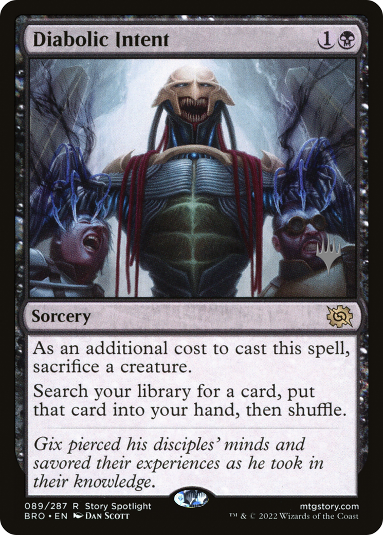 Diabolic Intent (PPBRO-89P) - The Brothers' War Promos