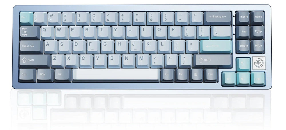 Yunzii AL71 Aluminum 65% Hotswap Bluetooth + 2.4 GHz. RGB Mechanical Keyboard — Blue / Yunzii Milk