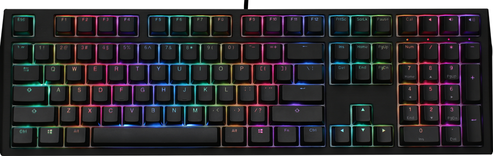 Ducky Shine 7 Blackout MK Exclusive First Release RGB LED Double Shot PBT Mechanical Keyboard — Cherry MX Black