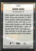 2022 Topps Home Field Advantage Aaron Judge (Surface Damage)