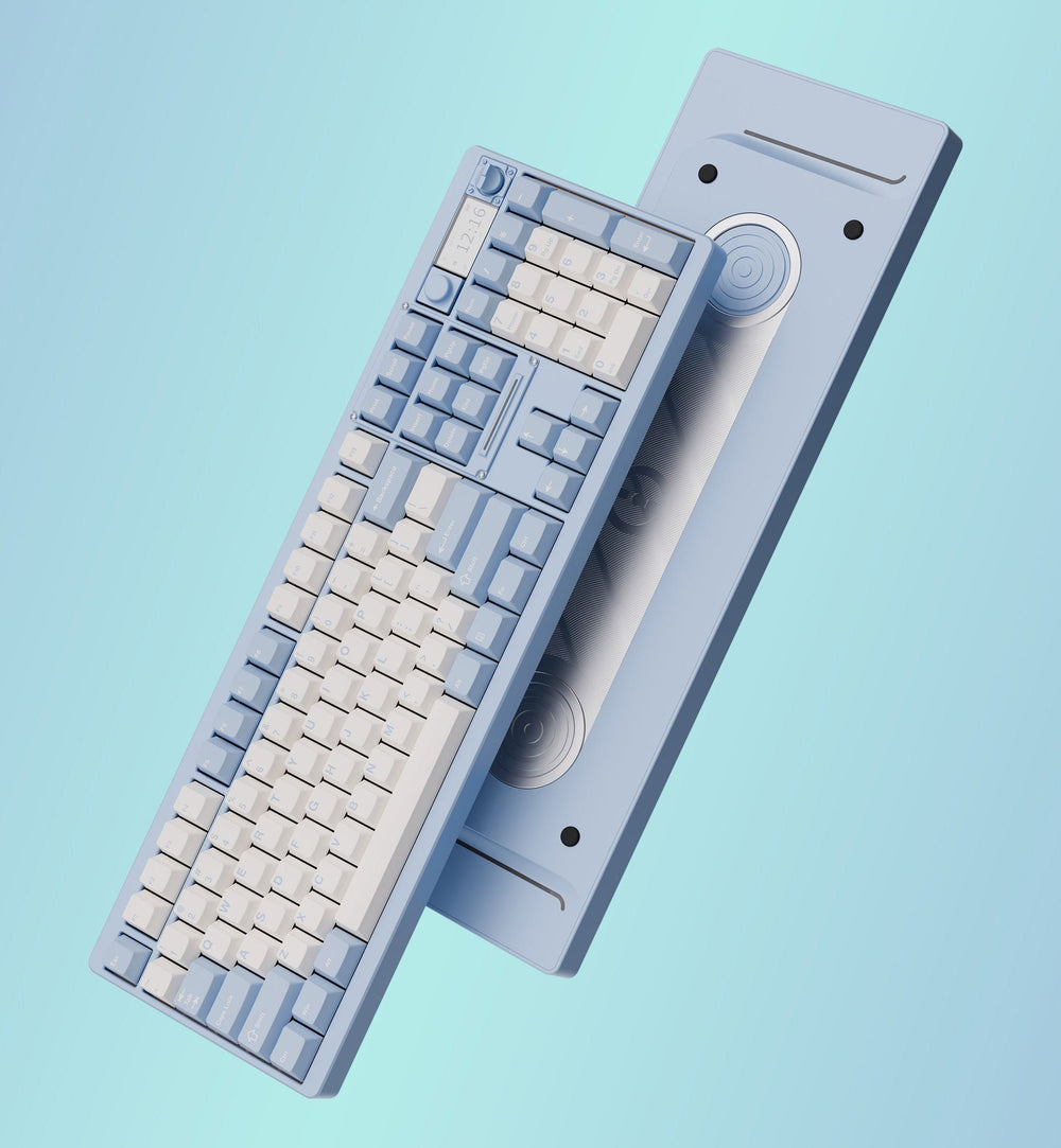 Chilkey ND104 CNC Aluminum Hotswap Wireless RGB Keyboard — White / WS White Silent / 1.6 mm