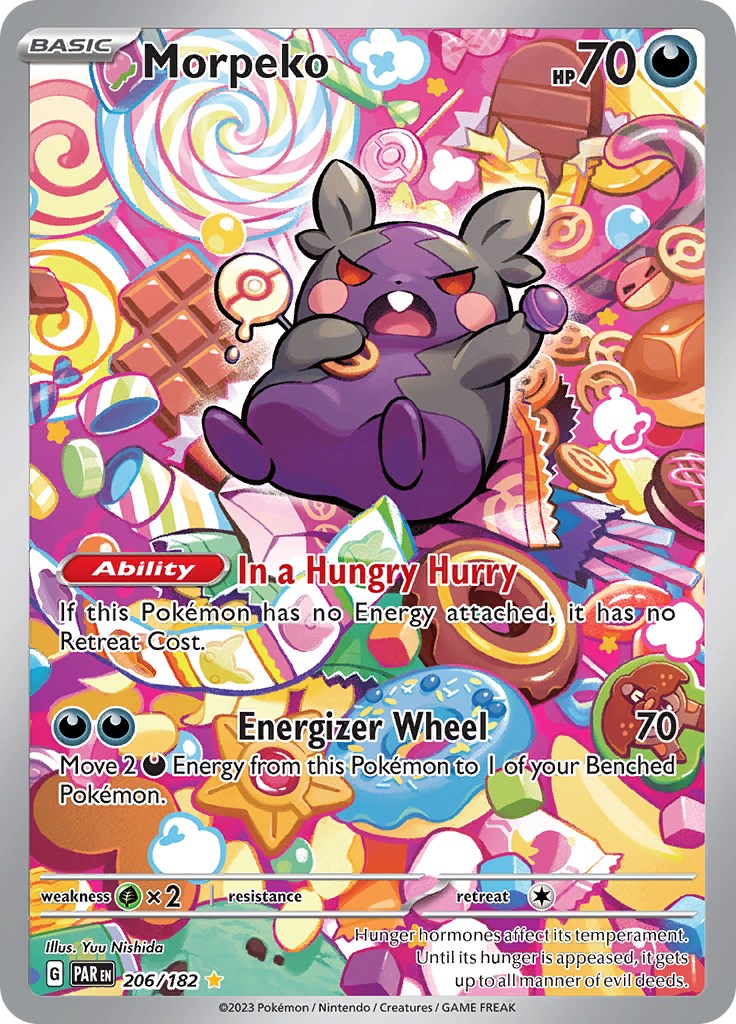 Morpeko - 206/182 - 206/182 - (SV04: Paradox Rift) — Near Mint / English / Holofoil