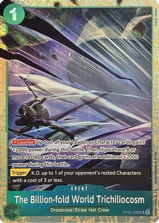 The Billion-fold World Trichiliocosm (Premium Card Collection -Best Selection Vol. 2-) (OP06-038) - One Piece Promotion Cards Foil — Damaged