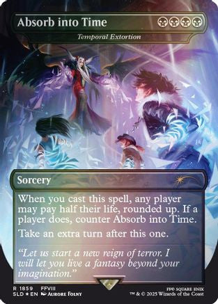 Absorb into Time - Temporal Extortion (Rainbow Foil) (SLD-1859) - Secret Lair Drop Series Foil