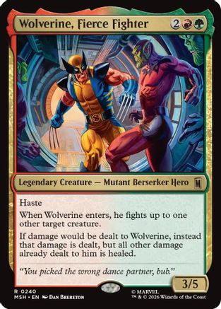 Wolverine, Fierce Fighter (MSH-240) - Marvel Super Heroes — Near Mint