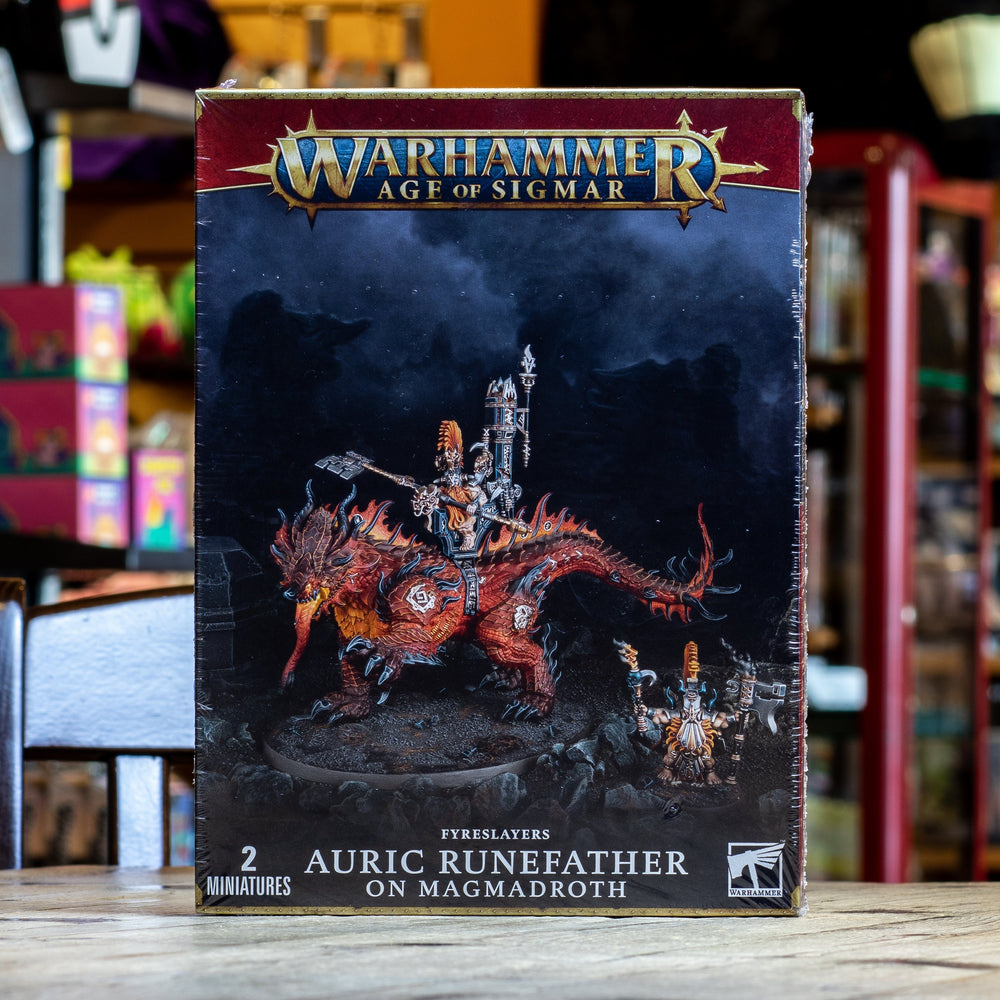 Warhammer AoS - Auric Runefather on Magmadroth