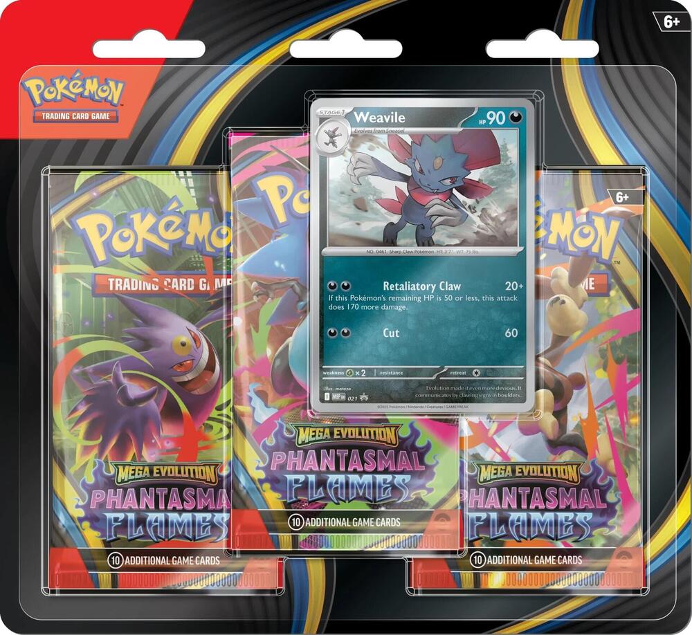 Pokemon TCG: Phantasmal Flames - Three Booster Blister