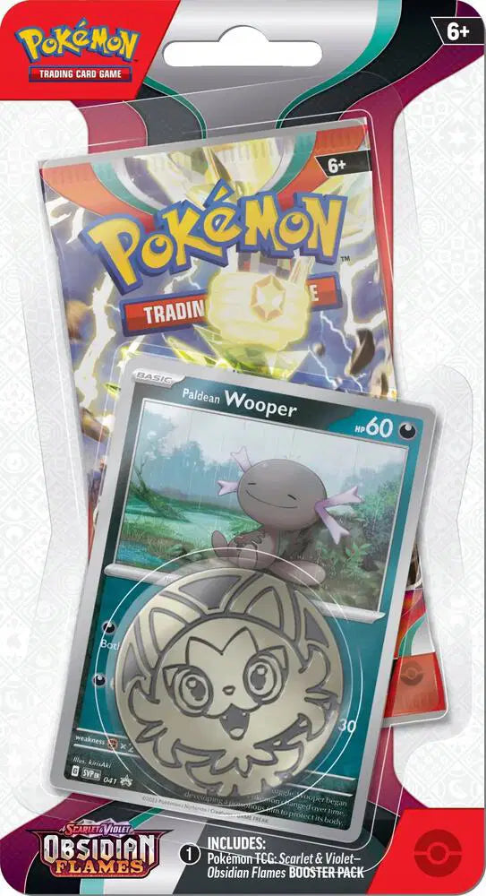 Pokémon TCG: Obsidian Flames Checklane Blister [Paldean Wooper]